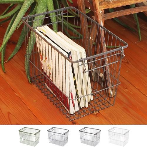 収納 かご スタックス ワイヤー ストレージ ファイルボックス [Lサイズ