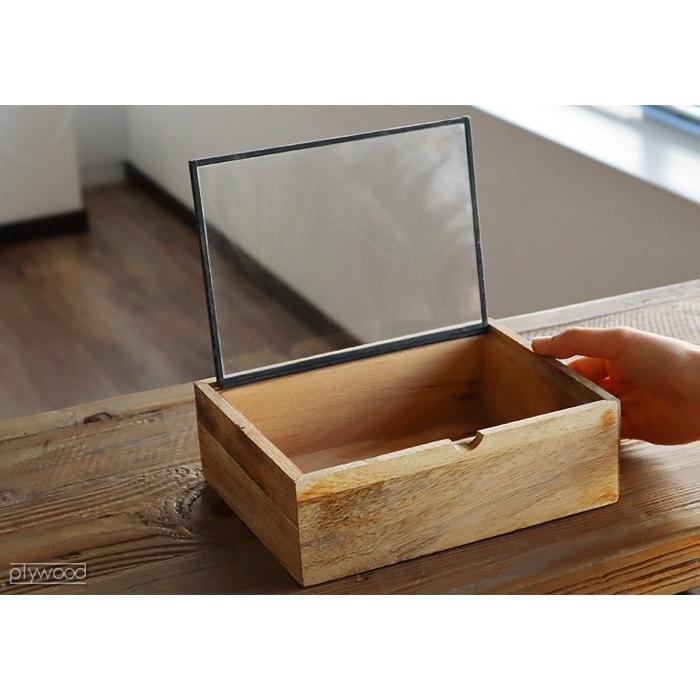 DETAIL RECTANGLE WOODEN BOX WITH GLASS LID Mサイズ｜plywood｜07