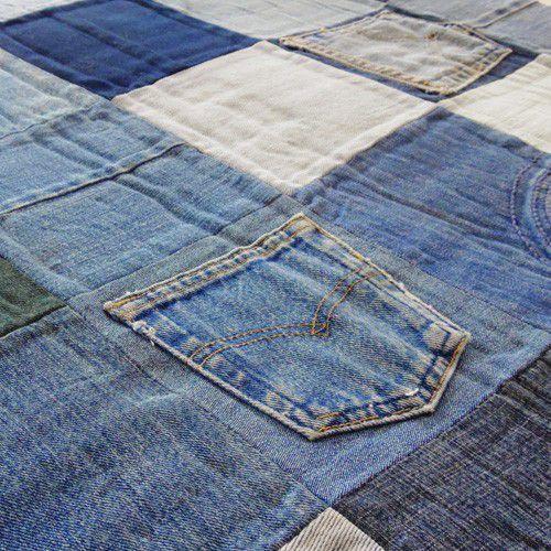 アンベリール パッチワーク ラグ デニム Embellir Patchwork Rug Denim