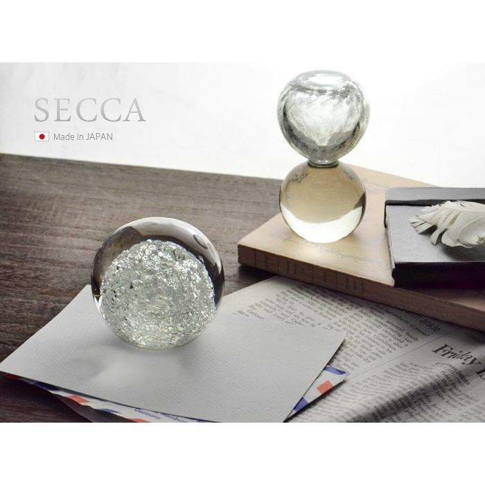 ペーパーウェイト ガラス 文鎮 雪花 ぺロカリエンテ 球体形 Sサイズ