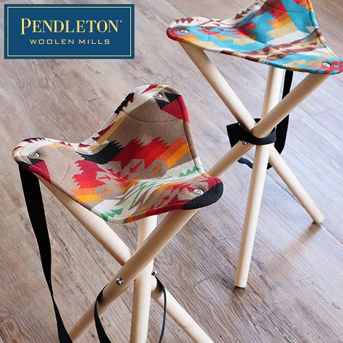 ★ハンドペイント★折り畳み椅子★ドールペイント PENDLETON（ペンドルトン） 折りたたみ椅子 ピクニックチェア 遊牧舎