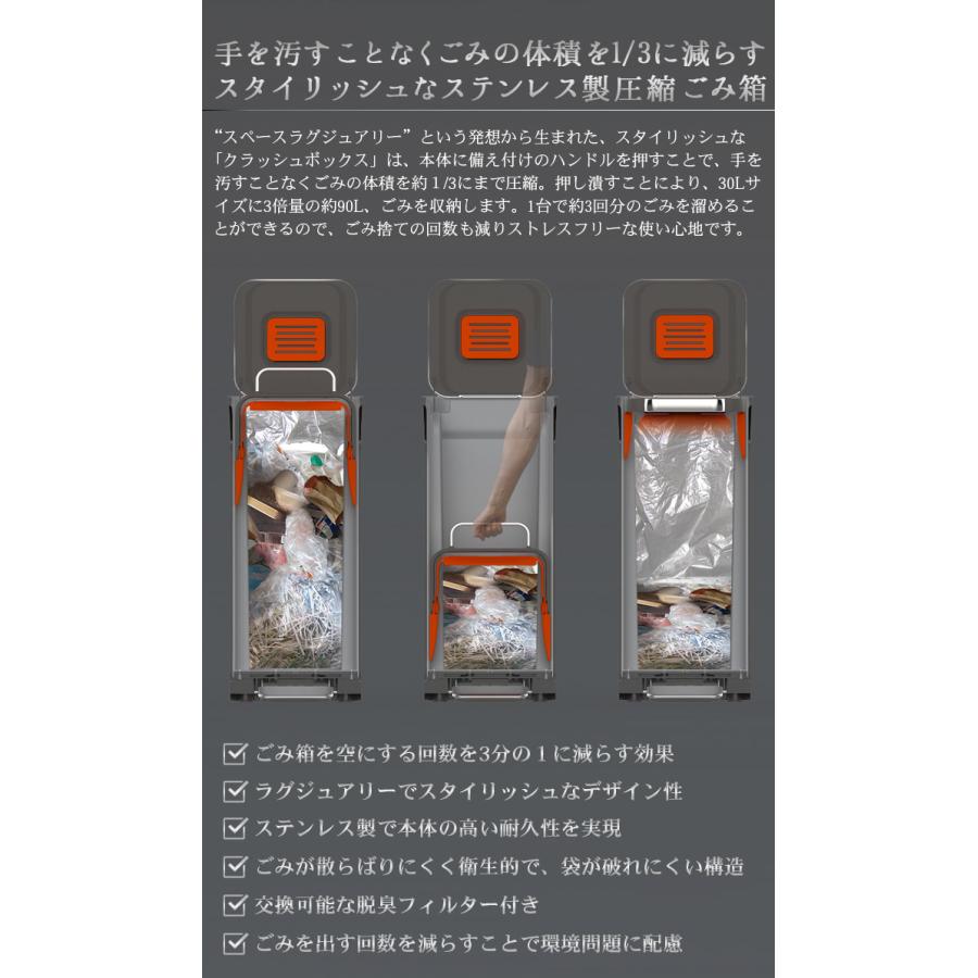 Joseph ゴミ箱 圧縮ゴミ箱 クラッシュダストボックス 20L Joseph ゴミ箱 圧縮ゴミ箱 クラッシュダストボックス 20L