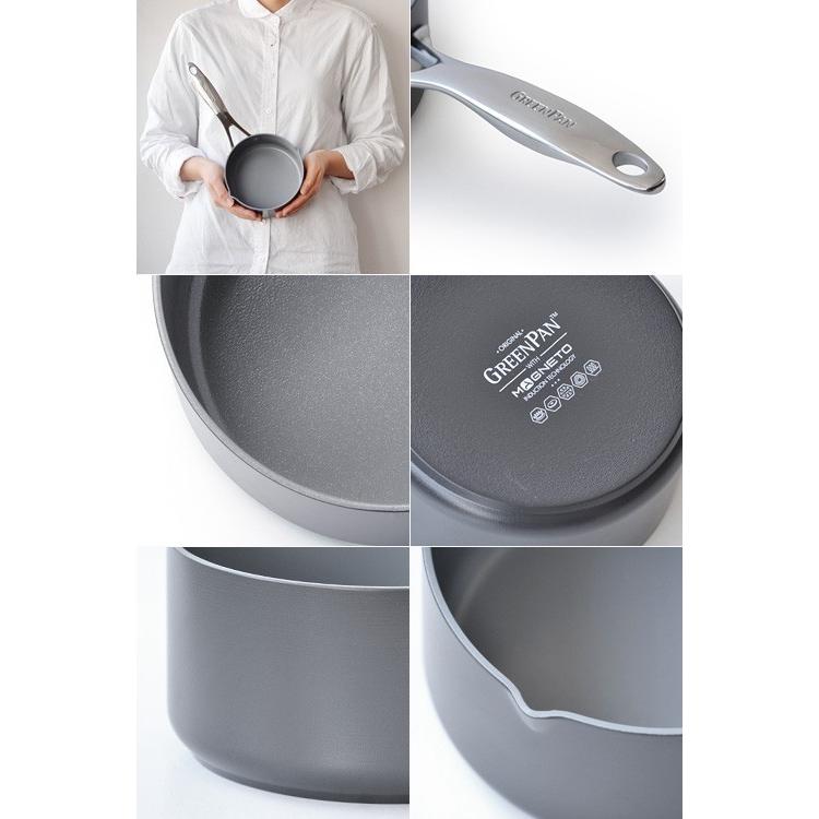 GREENPAN ミルクパン グリーンパン 蓋付き GREEN PAN 片手鍋 14cm