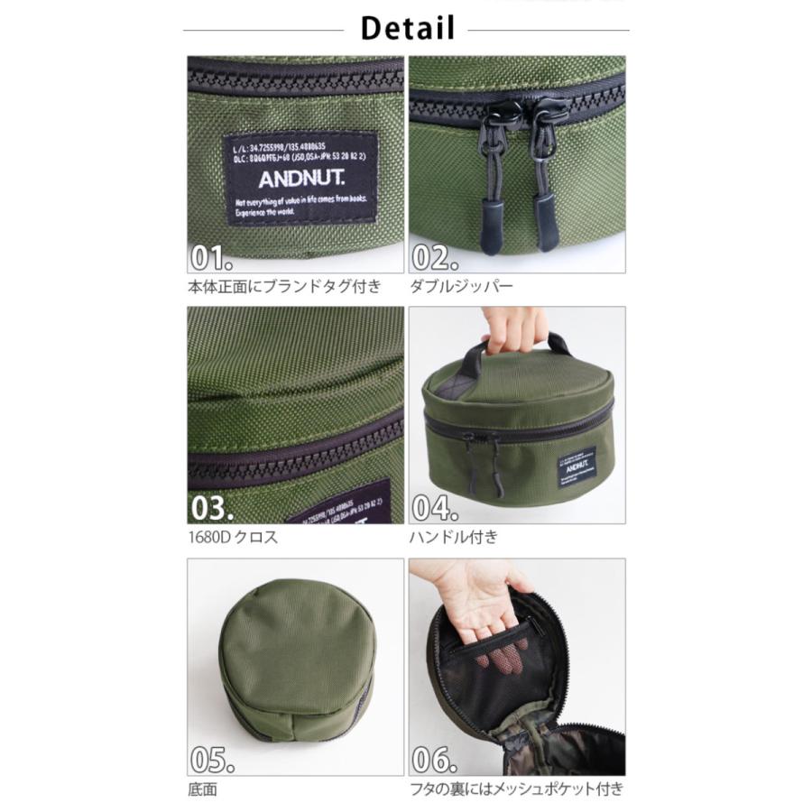 BUNDOK アウトドアテーブル 収納バッグ付き アウトドア 収納バッグ 防水 ＆NUT KETTLE BAG L アンドナット ケトル