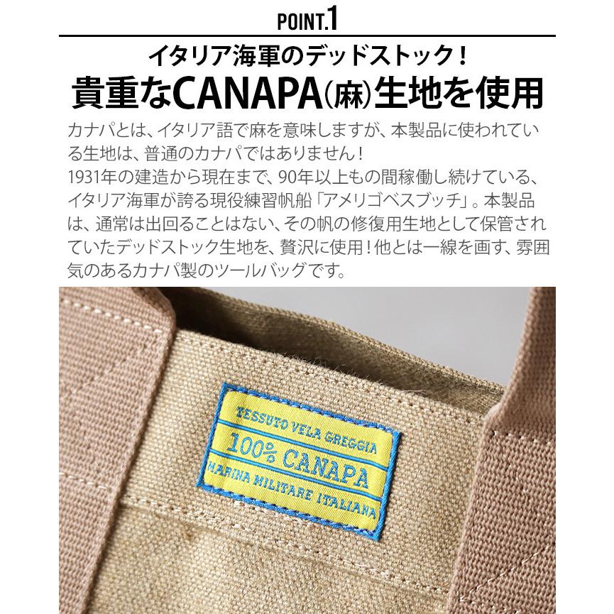 トートバッグ 大きめ カナパ ツール バッグ Mサイズ C＆C.P.H. EQUIPEMENT CANAPA TOOL BAG M　｜plywood｜05