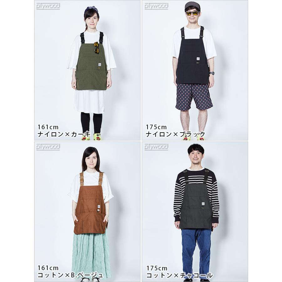 ワークエプロン BIB GUNSHI-NY/GUNSHI-CO B12003 : plywood - 通販