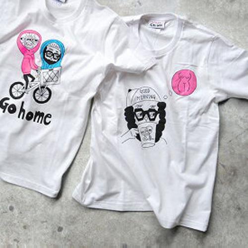 Chi-bee ネコポスOK chi-bee Tシャツ Go home/Good Morning : plywood  