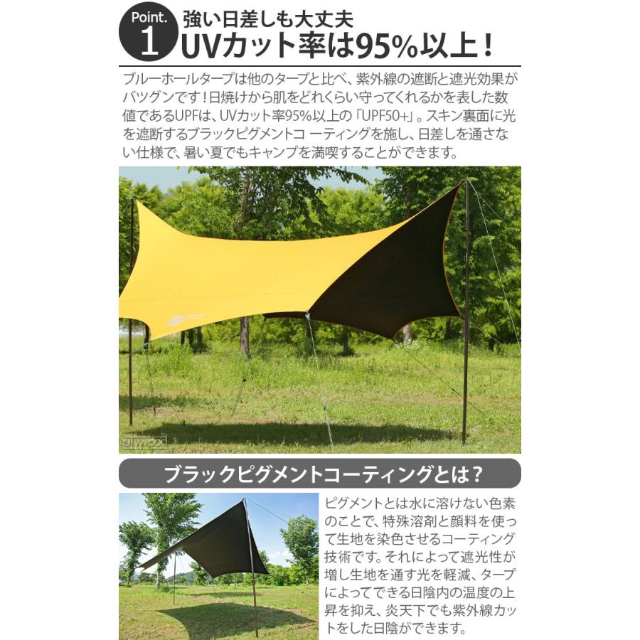 タープ オクタ形 八角形 タープテント ミニマルワークス ブルーホールオクタタープ MINIMAL WORKS BLUEHOLE OCTA TARP｜plywood｜08