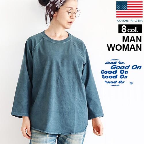 GOOD ON（グッドオン） Tシャツ 無地 七分袖 Good On BASEBALL TEE 