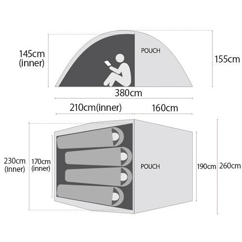 正規品 ムラコ ブラックビーク ニンバス 2-4人用 T005 T003 : plywood