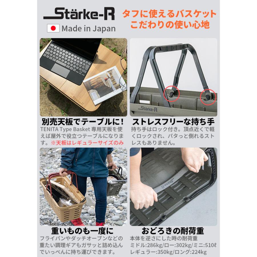 買い物かご バスケット おしゃれ スタークアール タイプ バスケット ロー 18L Starke-R Type Basket STR-465｜plywood｜10