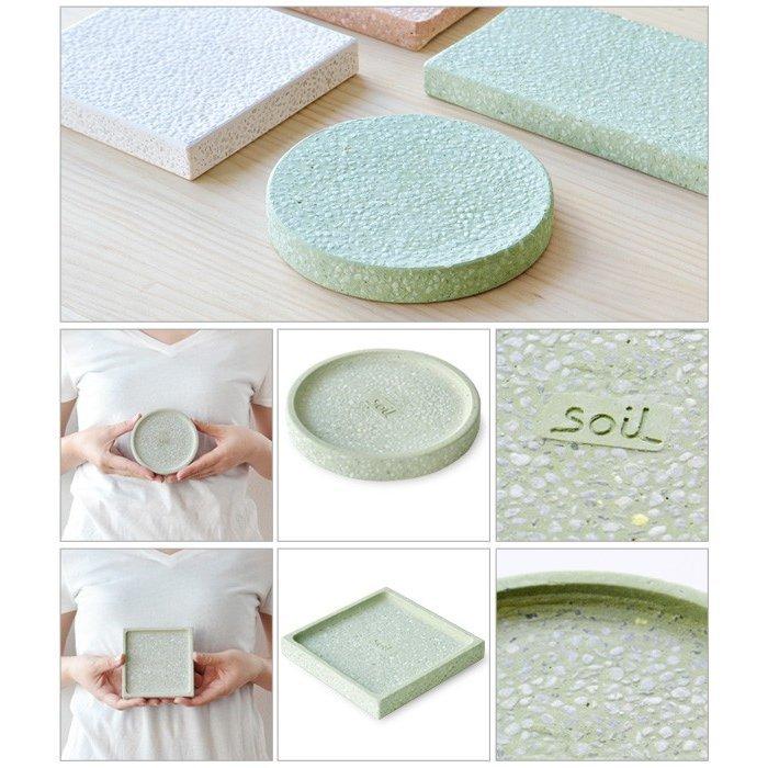 【LINEギフト用販売ページ】石鹸置き 珪藻土 soil SOAP DISH for bath circle / square｜plywood｜03