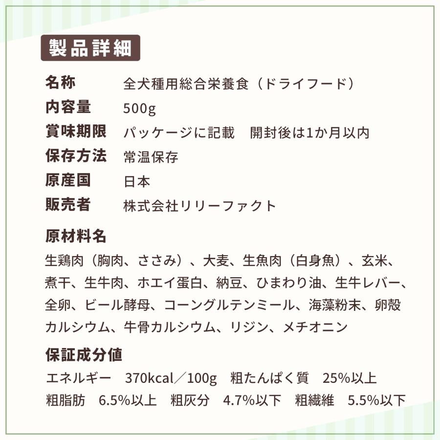 無添加 国産 低脂肪 プレミアムドッグフード 総合栄養食 全年齢 全犬種対応 保存料不使用 ドックフード 犬のことだけを考えて作った犬のごはん 1kg | Pets+ | 15