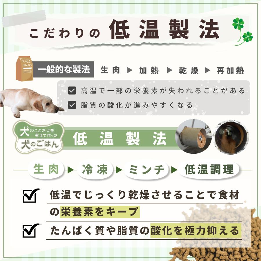 無添加 国産 低脂肪 プレミアムドッグフード 総合栄養食 全年齢 全犬種対応 保存料不使用 ドックフード 犬のことだけを考えて作った犬のごはん 1kg | Pets+ | 03