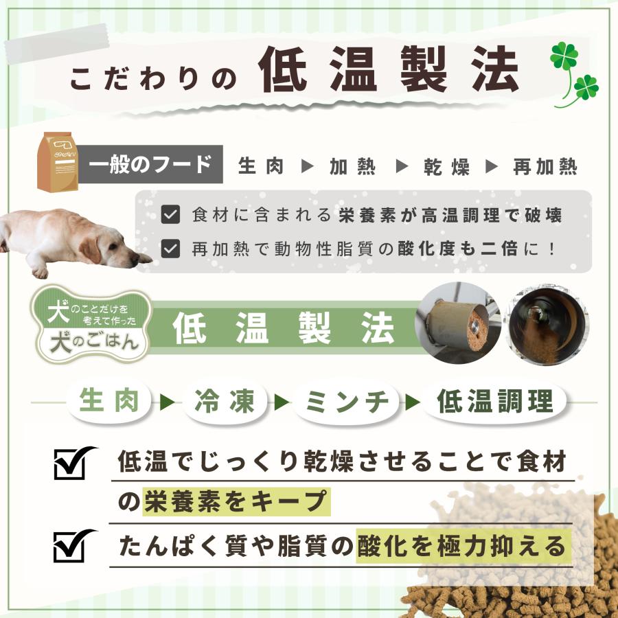 無添加 国産 低脂肪 プレミアムドッグフード 総合栄養食 全年齢 全犬種対応 保存料不使用 ドックフード 犬のことだけを考えて作った犬のごはん 7kg_3