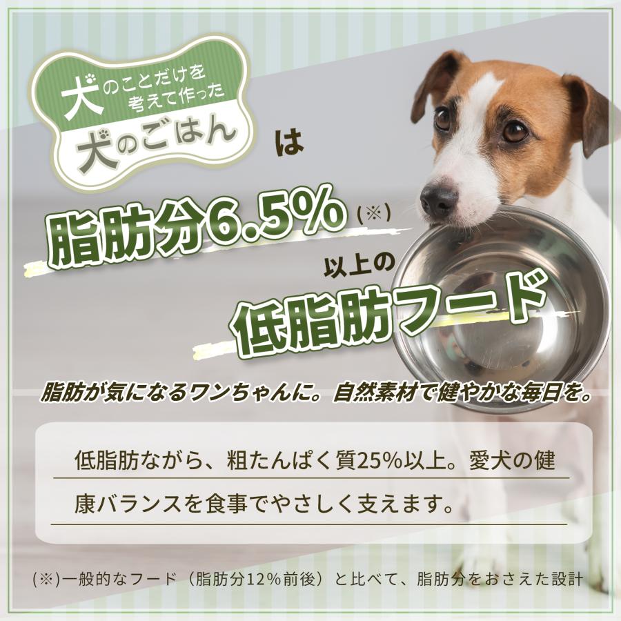 無添加 国産 低脂肪 プレミアムドッグフード 総合栄養食 全年齢 全犬種対応 保存料不使用 ドックフード 犬のことだけを考えて作った犬のごはん 3kg | Pets+ | 08