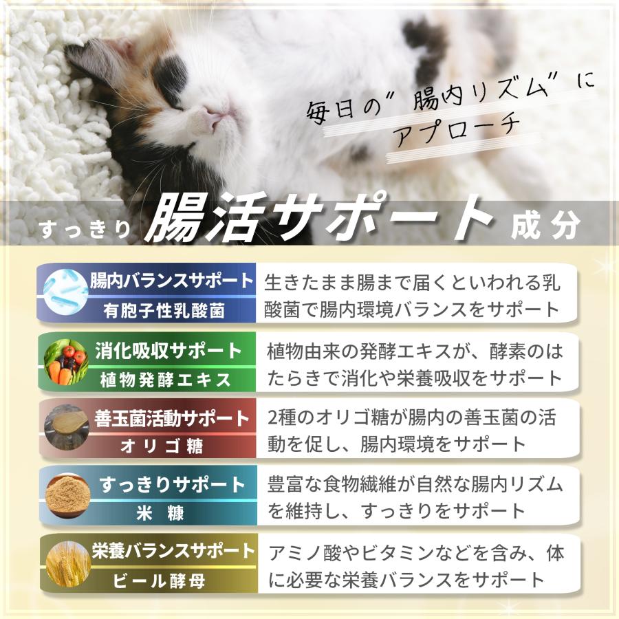 猫 サプリメント 胃腸 ケア 国産 プロポリス 乳酸菌 植物発酵エキス 酵素 ペッツプラス プレミアムストマック 猫用 サプリ | Pets+ | 05