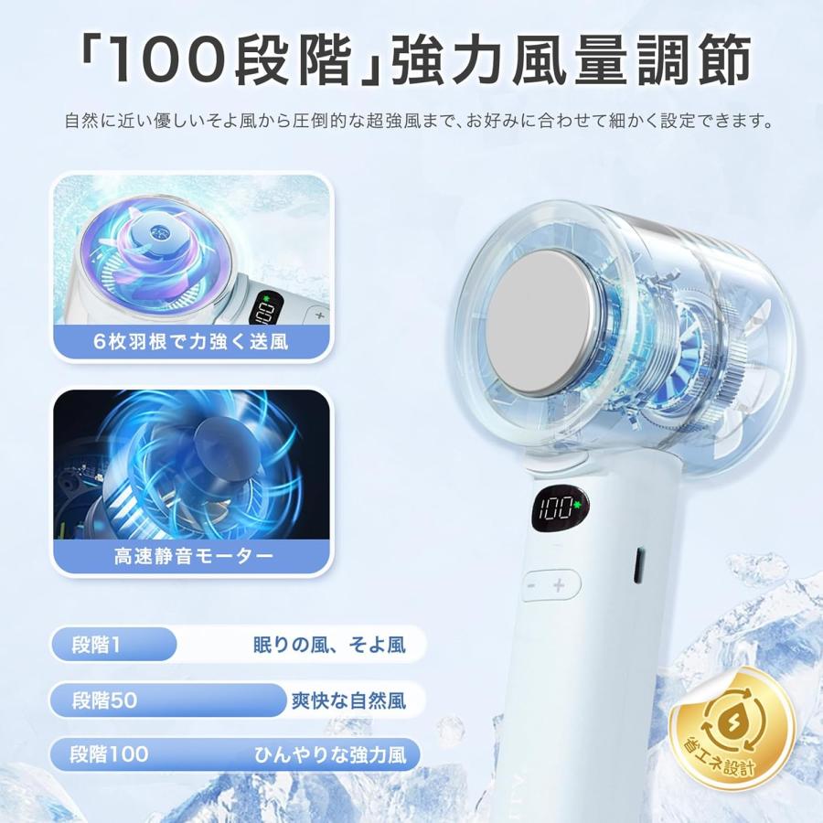 CICIBELLA 高速冷却ハンディファン スノーグレー | CICIBELLA | 02