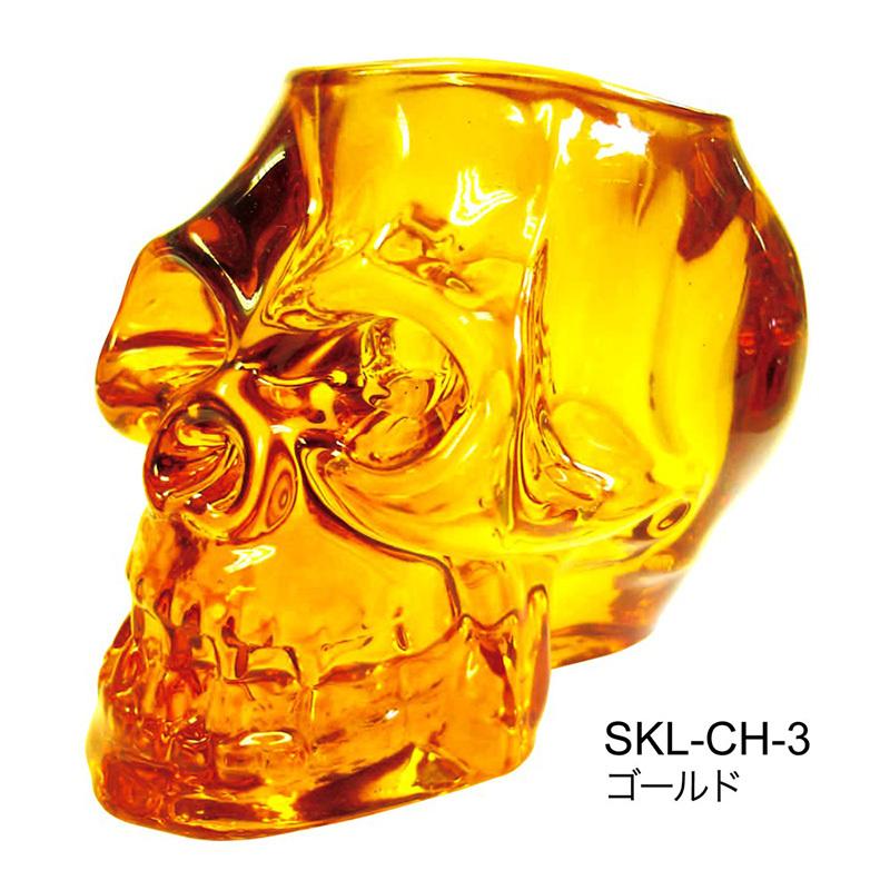 スカルフェイス キャンドルホルダー ゴールド（キャンドルスタンド） | 