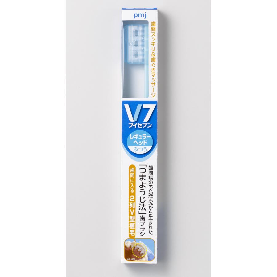 【公式】V7歯ブラシ(お試しセット) 2本組  ふつう つまようじ法　レギュラー コンパクト キャップ付き パステルカラー  pmj ブイセブン　送料無料　 | ピー・エム・ジェー | 11