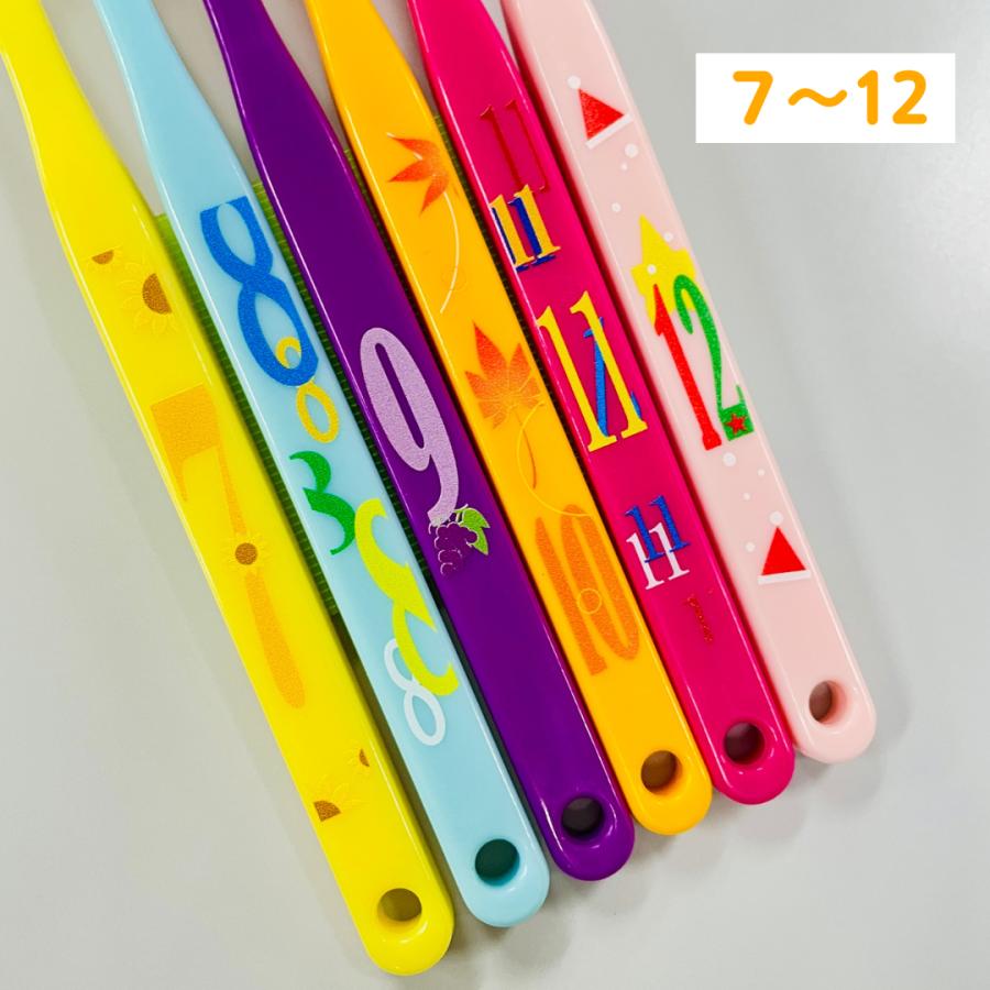 ピー・エム・ジェー 【公式】V7歯ブラシ(数字デザイン入り 12本組