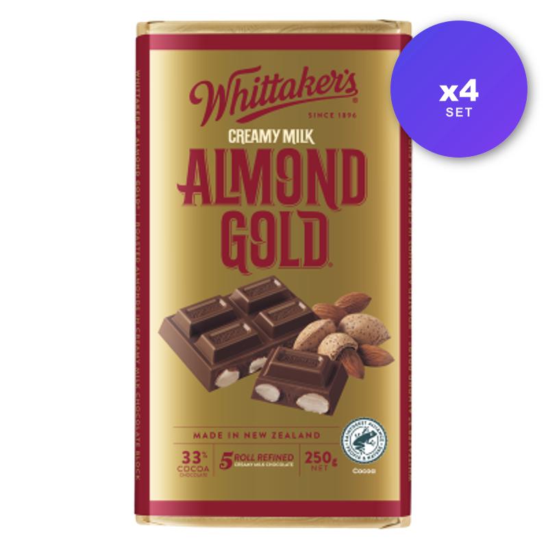 チョコ商品です Whittaker's] アーモンドゴールド 33%ミルクチョコレートブロック