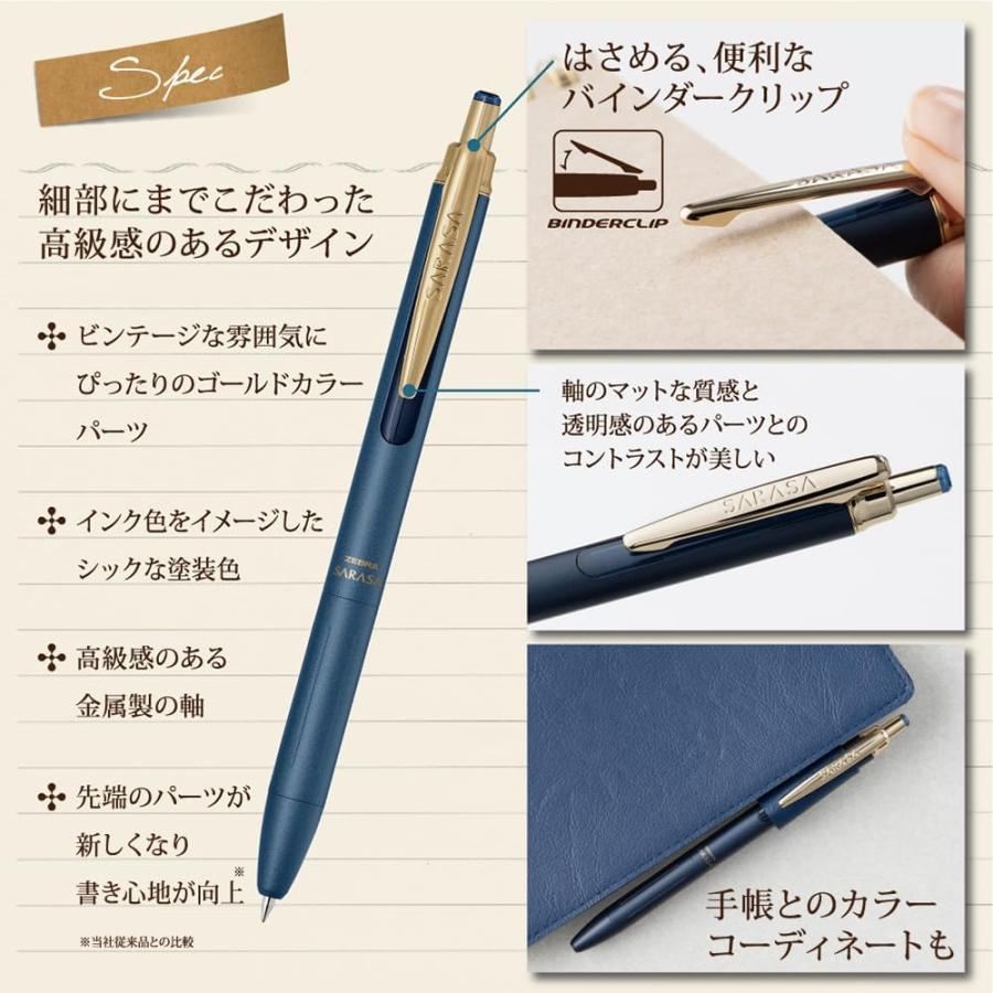 サラサ ゼブラ ジェルボールペン サラサグランド 0.5mm セピアブラック