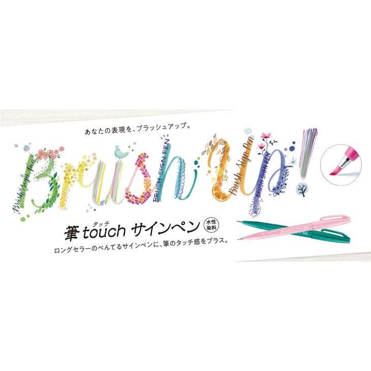 ぺんてる（Pentel） 水性マーカー 筆タッチ サインペン 6色セットB 