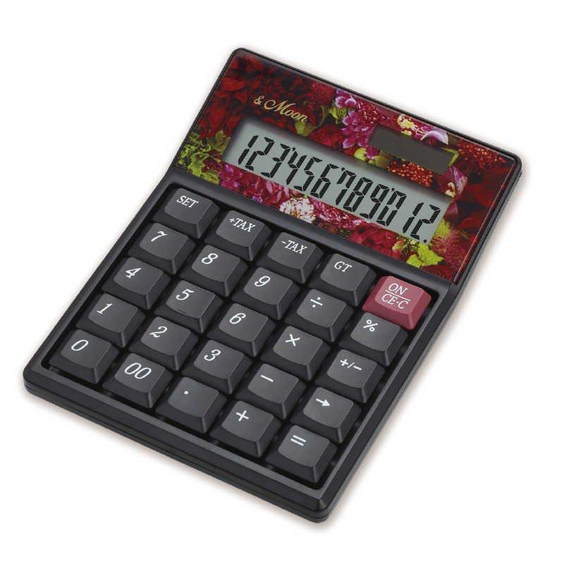 アスカ（ASKA） 抗菌 電卓 Moon produced by Mizuki Nagasawa 12桁