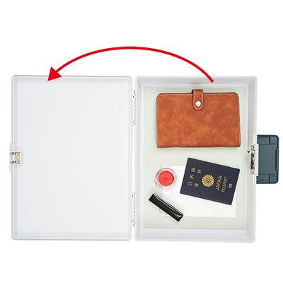 カール事務器 保管ボックス HBP-200 ホワイト 書類保管 金庫 通帳 契約書 角2封筒 送料無料 一部地域除く |  | 06