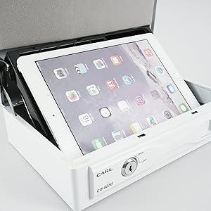 カール事務器 そとレジ キャッシュレス決済端末も収納できる手提げ金庫