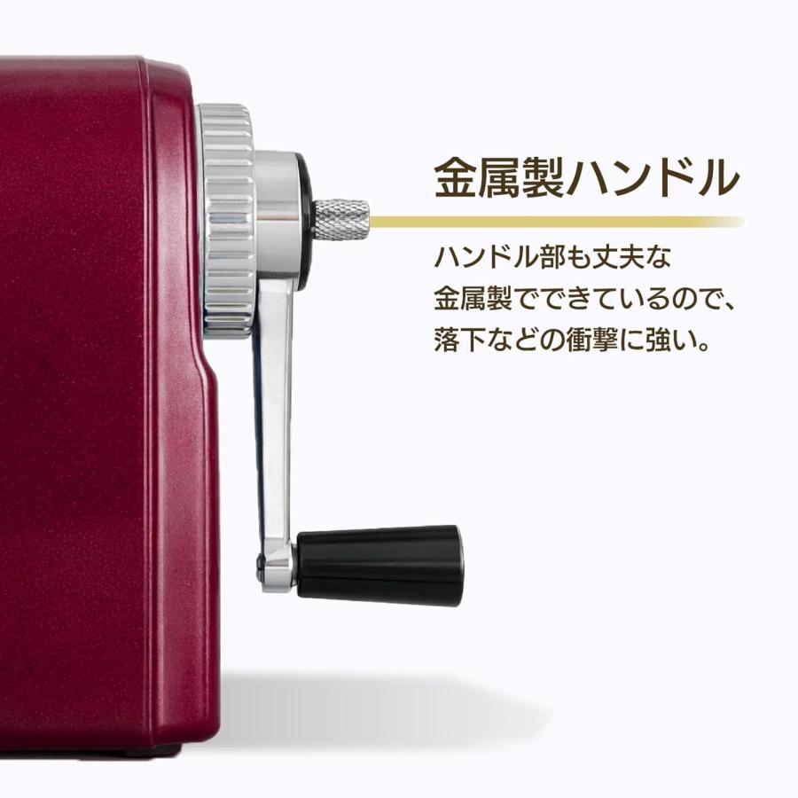 CARL カール事務器 エンゼル5グラン シャープ レッド 卓上手動鉛筆削り