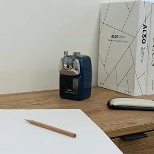 CARL カール事務器 エンゼル5グラン シャープ レッド 卓上手動鉛筆削り