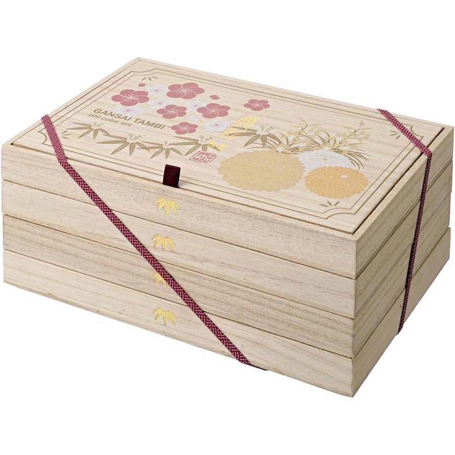 呉竹 絵の具 顔彩耽美 桐箱 100色セット MC20/100WD3 数量限定