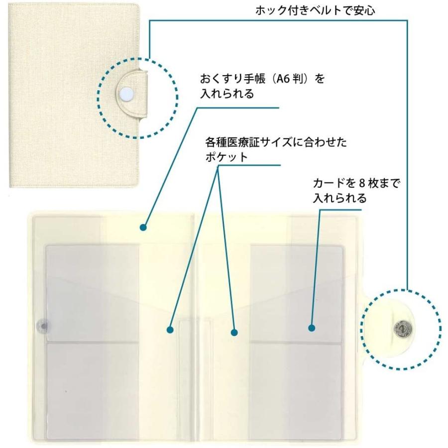 送料無料 一部地域除くお薬手帳ケース診察券入れコレクトCP40VBEベージュ保険証ケース|poc|03