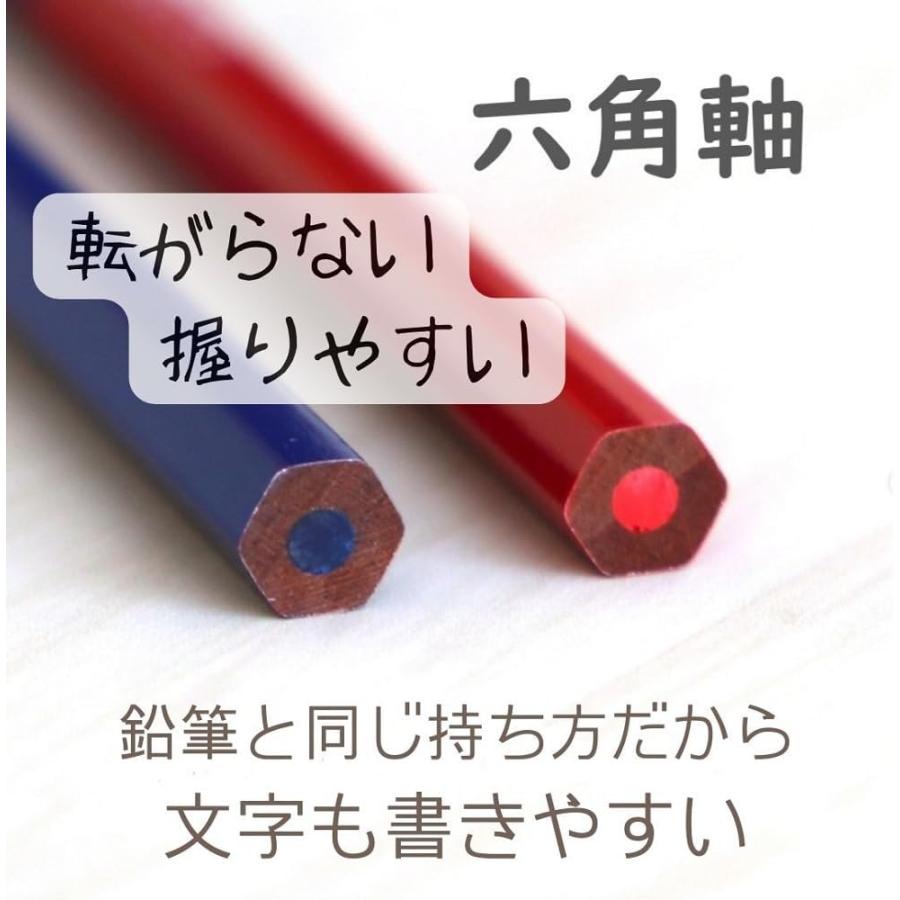 ippo！ トンボ鉛筆 赤青鉛筆 5:5 12本 丸つけ用 六角 ippo! 1ダース CV