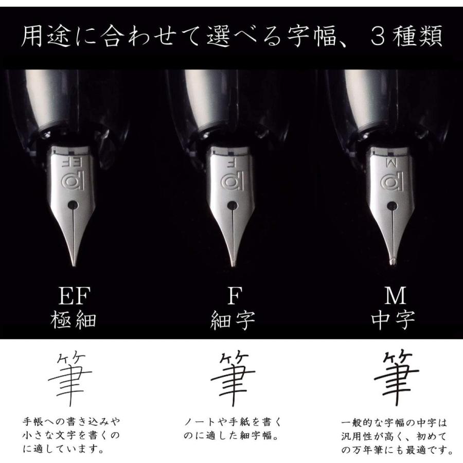 プラチナ万年筆 万年筆 ノック式 キュリダス プリズムクリスタル 細字