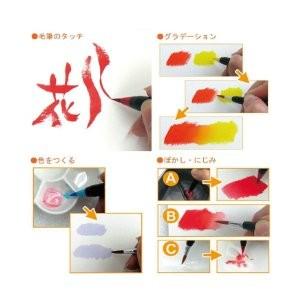 送料無料一部地域除くあかしや水彩毛筆 カラー筆ペン彩 20色セット CA/20V | あかしや（文具） | 03