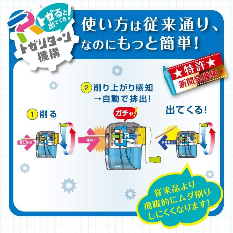 ソニック 鉛筆削り トガリターン 手動 透明 EK4297T 送料無料 一部地域除く｜poc｜03