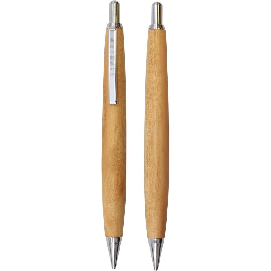桃出品　木軸ペン 002SV 木軸 シャープペンシル 0.5mm 桃 もも 島田小割製材所 1721092
