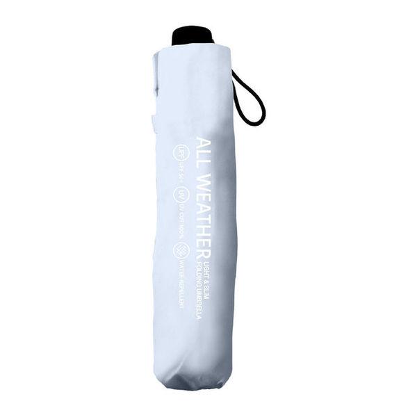 晴雨兼用傘 UVカット オールウェザー 折りたたみ傘 55cm サックス 986