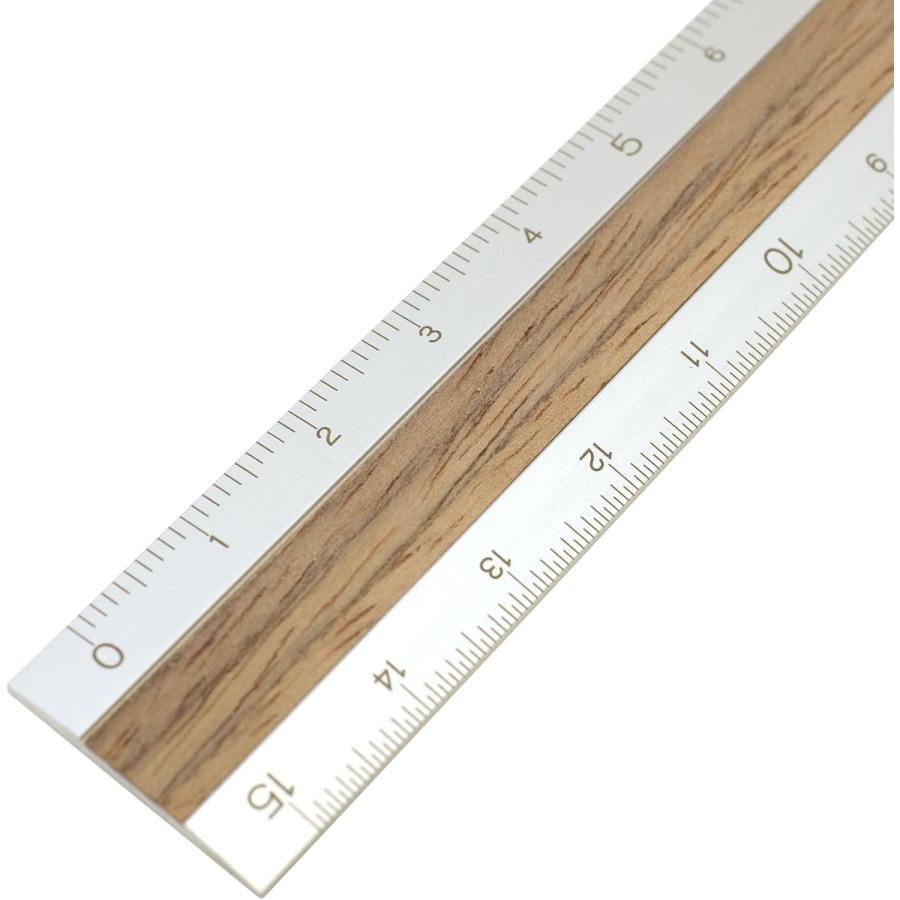 DESIGNPHIL ミドリ MIDORI 定規 アルミ&ウッド定規 15cm 濃茶A 42274006 メール便発送 |  | 01