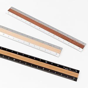 DESIGNPHIL ミドリ MIDORI 定規 アルミ&ウッド定規 15cm 濃茶A 42274006 メール便発送 |  | 02