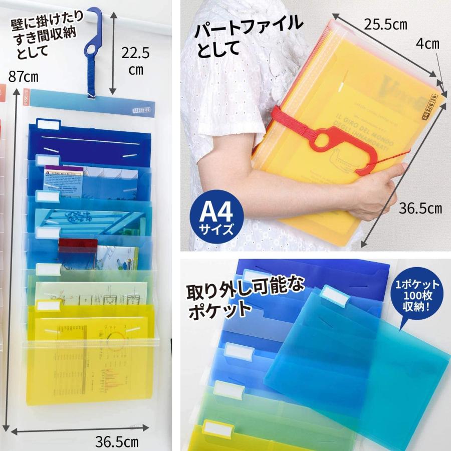Esselte エセルテ ソーテッド6段 クール 3WAYファイル A4 6ポケット