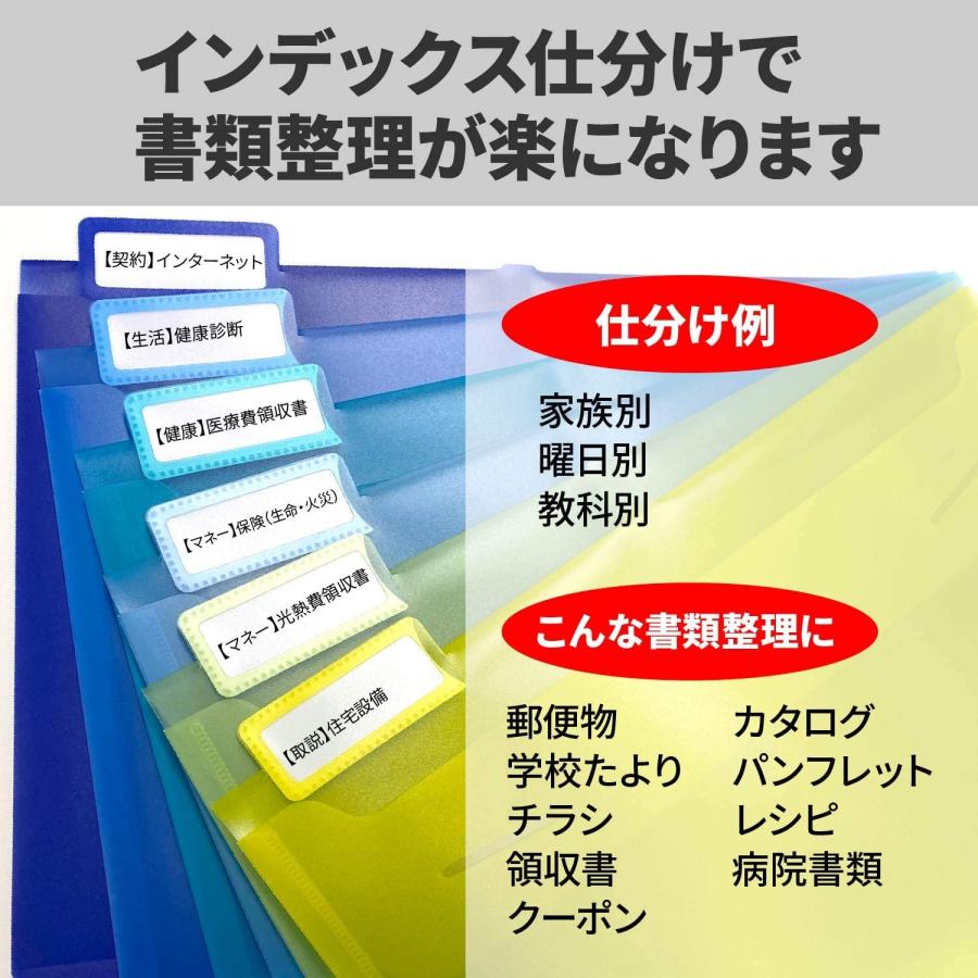Esselte エセルテ ソーテッド6段 クール 3WAYファイル A4 6ポケット