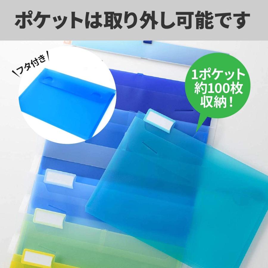 Esselte エセルテ ソーテッド6段 クール 3WAYファイル A4 6ポケット
