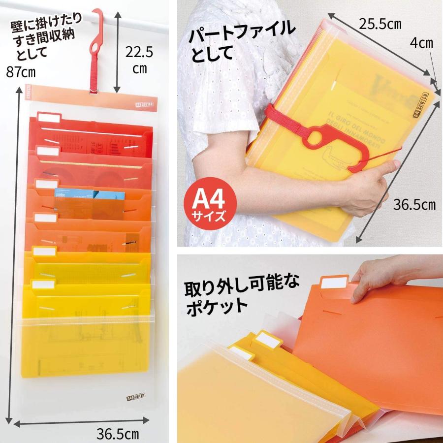 Esselte エセルテ ソーテッド6段 3WAYファイル A4 6ポケット 見出し