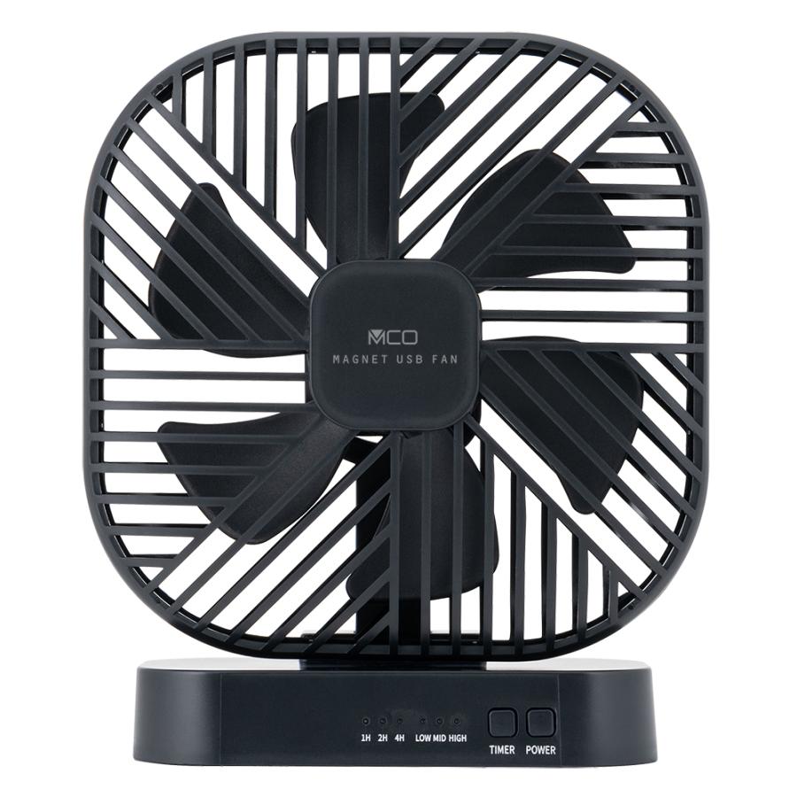ナカバヤシ USF-22BK USBファン マグネット式スタンド付 ブラック 扇風機 卓上 小型 | ナカバヤシ | 01