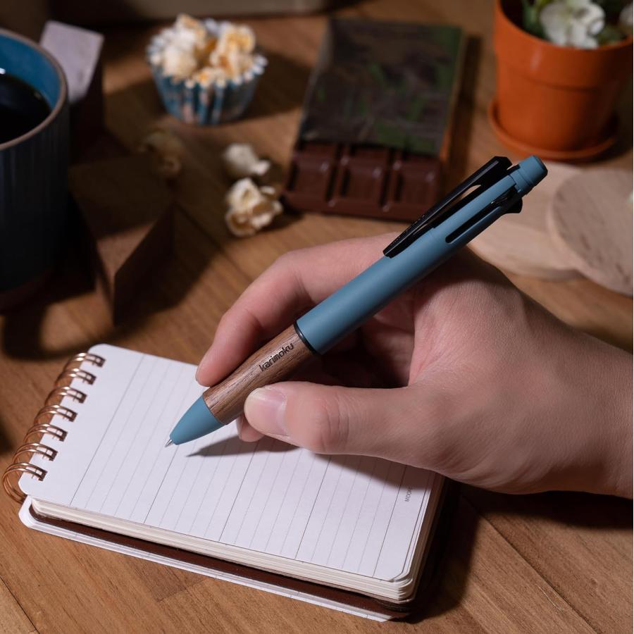 ジェットストリーム 三菱鉛筆 多機能ペン カリモク 4&1 0.5 スチール