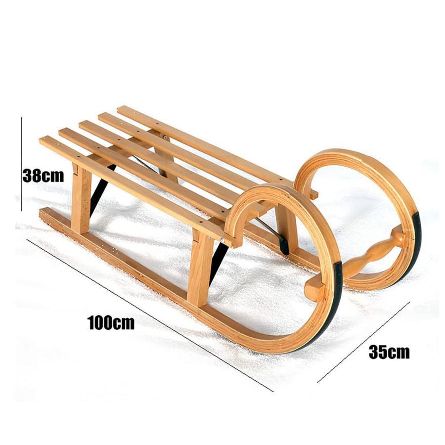秋冬の主役◎ 木製そり、スポーツスキー板、木製そりブナ材、下部PVC耐摩耗性スライダー、スノーボード、雪そり、アイススケート、150KG雪装備に耐えることができ、屋外高地冬 【TM1303784984】(46905円)